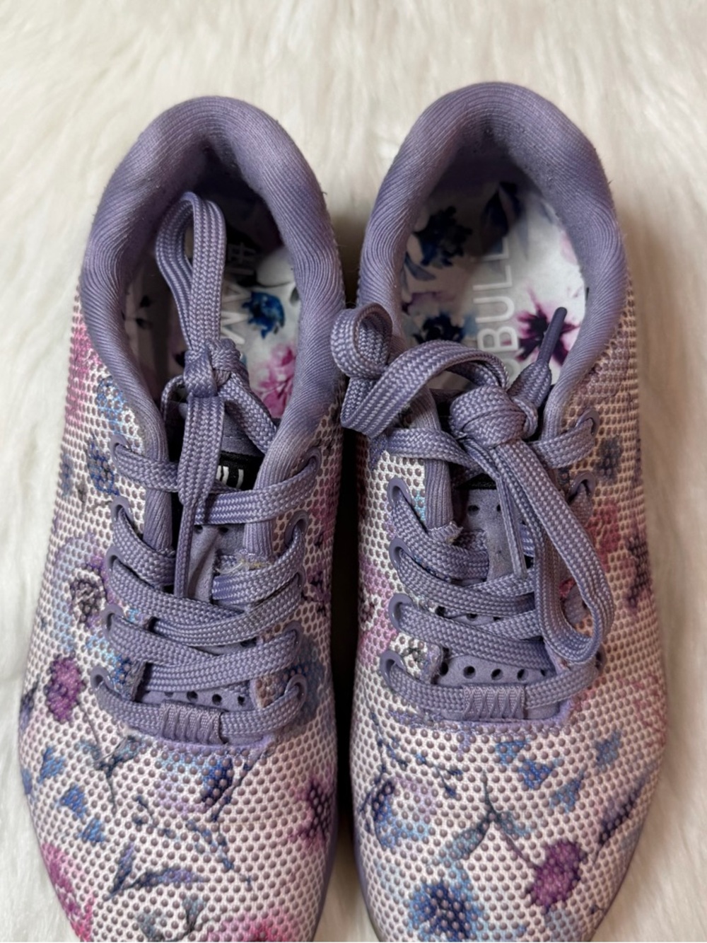 NOBULL Watercolor Floral Trainer Sneakers Purple - Picture 5 of 9